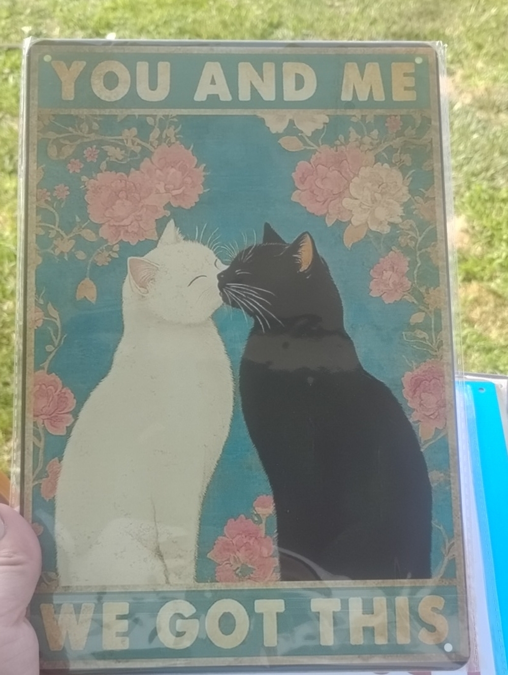 You and Me Cat Wall Art Poster - White & Black Cats